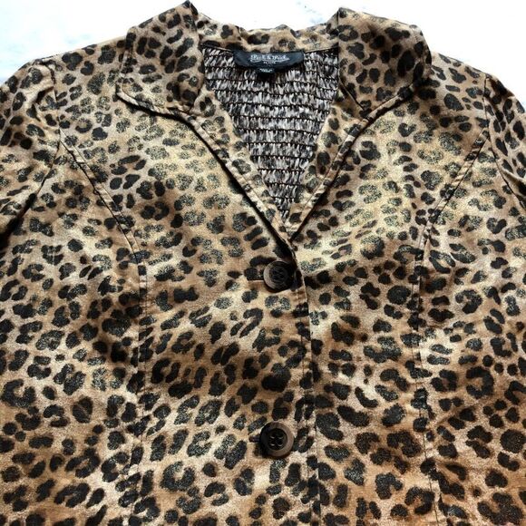 Peck & Peck Petite Animal Print Light Jacket Excellent Condition Small - Picture 5 of 7